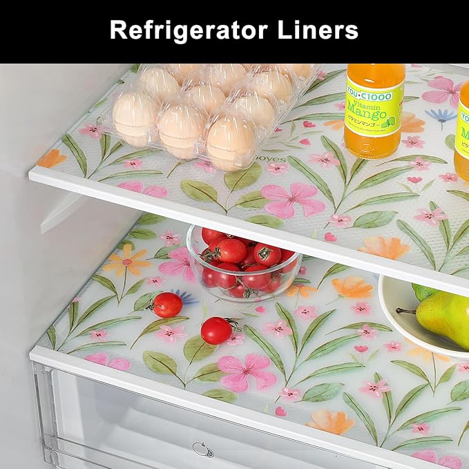Cooyes Shelf Liner – Premium Non-Adhesive Cabinet & Drawer Liner for Kitchen – Waterproof Shelf Paper with Modern Pattern – Durable EVA Cabinet Mat – Easy to Cut （17.5" W x 360" L）
