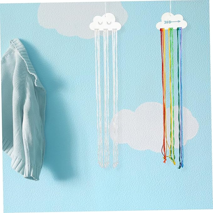 FRCOLOR 2pcs Cloud Bow Hanger Hair Accessories Organizer for Girl Room Decor and Storage for Hair Bows Headbands and Clips