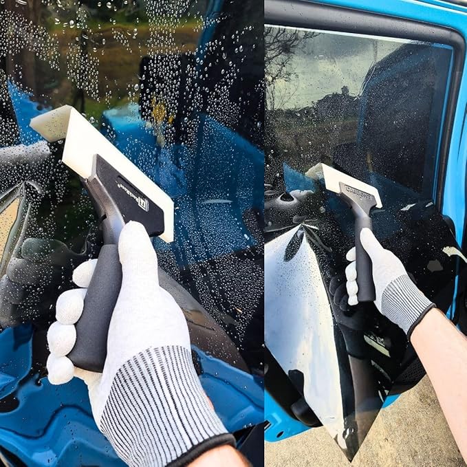 RockRose Elite 6" Cast Aluminum Squeegee – Sturdy, Long-Handle, Anti-Slip Grip, Precision Blade Change with Allen Wrench, Professional Window Tint Application Tool-1 Unit