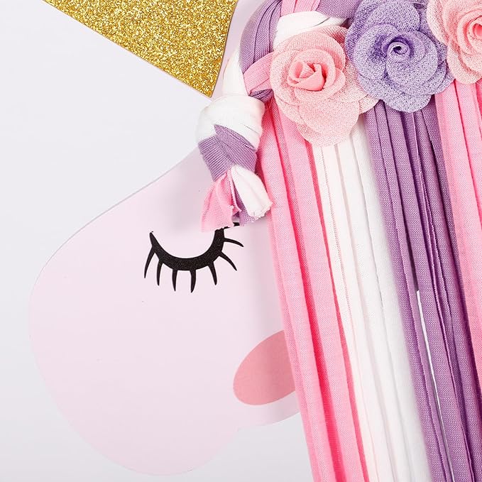 Unicorn Hairbow Holder and Hairclip Hanger - Hair Clips Headband Organizer Wall Hanging Decor