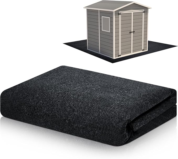 Haull Outdoor Storage Shed Floor Mat Waterproof Outdoor Carport Mat Thickened Soft Patio Furniture Pad Washable with Non Slip Backing, Storage Shed Not Included(8.2 x 10.2 ft)