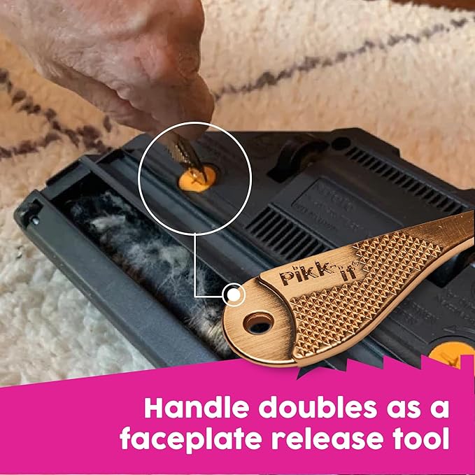 Pikk-it Vacuum Hair Brush Cleaner Tool- As Seen On Tv | Designed For Removing Tangled Hairs And Fibers From Vacuums & Hairbrushes, Super Hair Brush Cleaner Gadget Comb Cleaning Rake (Single Pack)