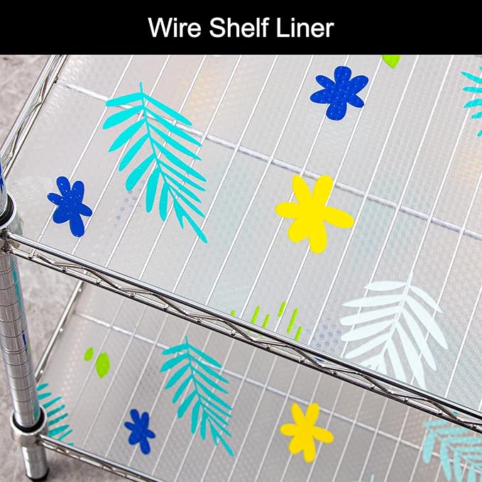 Cooyes Shelf Liner – Premium Non-Adhesive Cabinet & Drawer Liner for Kitchen – Waterproof Shelf Paper with Modern Pattern – Durable EVA Cabinet Mat – Easy to Cut （24" W x 120" L）