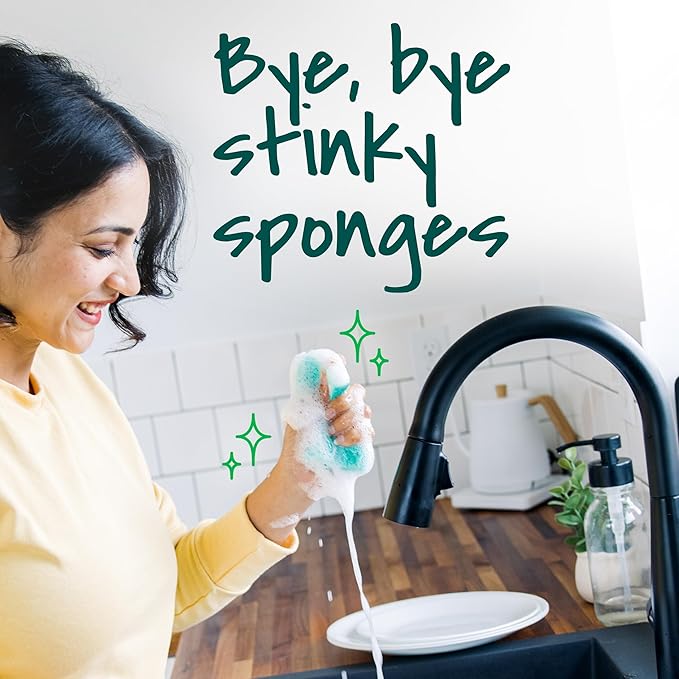 Scotch-Brite Odor Resist Heavy Duty Scrub Sponge,Dishwasher-Safe Kitchen sponges for Serious Scrubbing,Multipurpose Dish Sponge for Stuck-On Messes,6 Scrubbing Sponges,(Pack of 4)