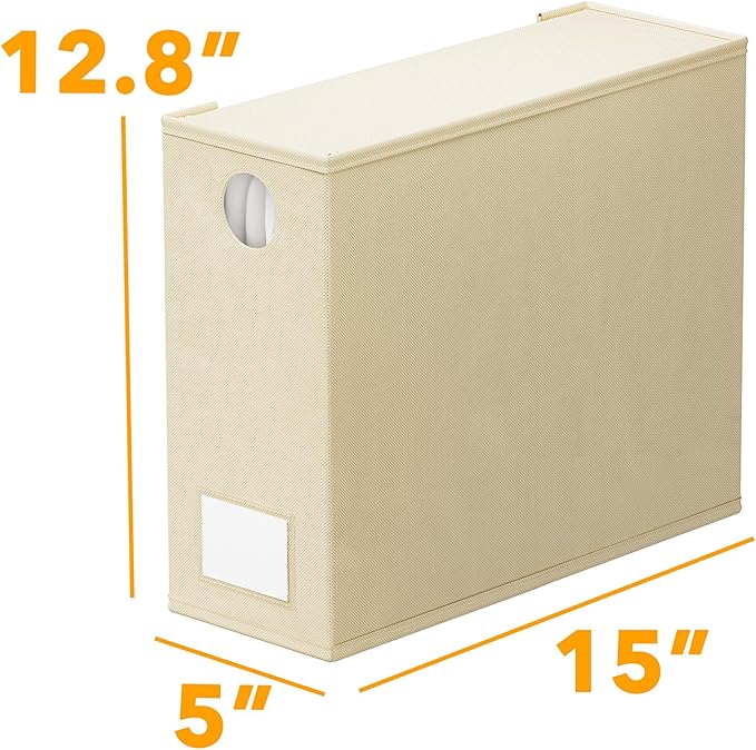 SpaceAid 6 Pack Bed Sheet Organizers and Storage, Foldable Sheet Organizer for Linen Closet, Sheets Set Folder Keeper with Window XL (Queen & King Size) Bedding Container (Beige, 6 Pack)