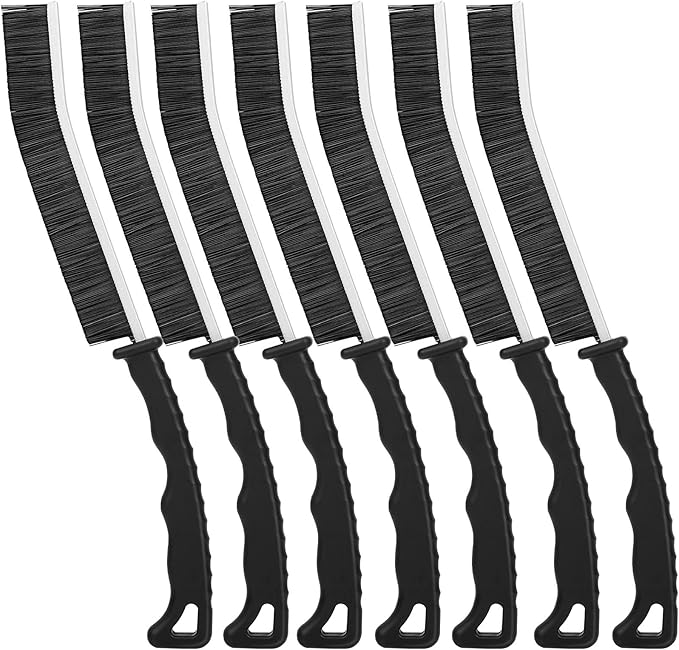 7Pcs Hard Bristle Crevice Cleaning Brush - Grout Cleaner Brush, Gap Cleaning Tools, Effective Tile Cleaning Brush for Household, Floor, Grout Lines, Tile, Flower Pots, Kitchen, Home Essentials Brush