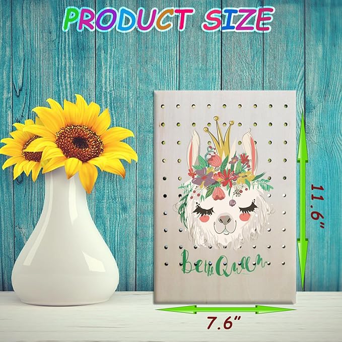 Hanging Jewelry Holder,Nursery Decor Earring Organizer Stand Accessories Organizer Hanging Jewelry Organizer for Stud Earrings,Necklaces,Rings.Llama Gifts (Queen Llama)