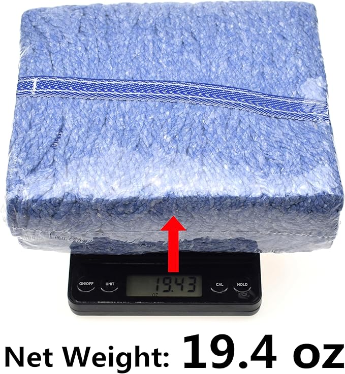 Heavy Duty Commercial Mop Head Refill - Industrial Grade Blue Cotton Looped-End String for Wet Mopping, Long-Lasting (6)