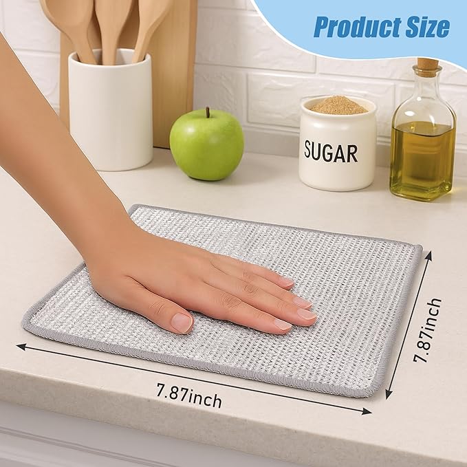 30PCS Non Scratch Wire Dishcloth Steel Wool Scrubber Scrub Pads - Kitchen Dishwashing Rag Sets Bathroom Home Essentials Towels Cleaning Pads Supplies,For Dishes Sinks,Stove Top Dish Cloths Gadgets