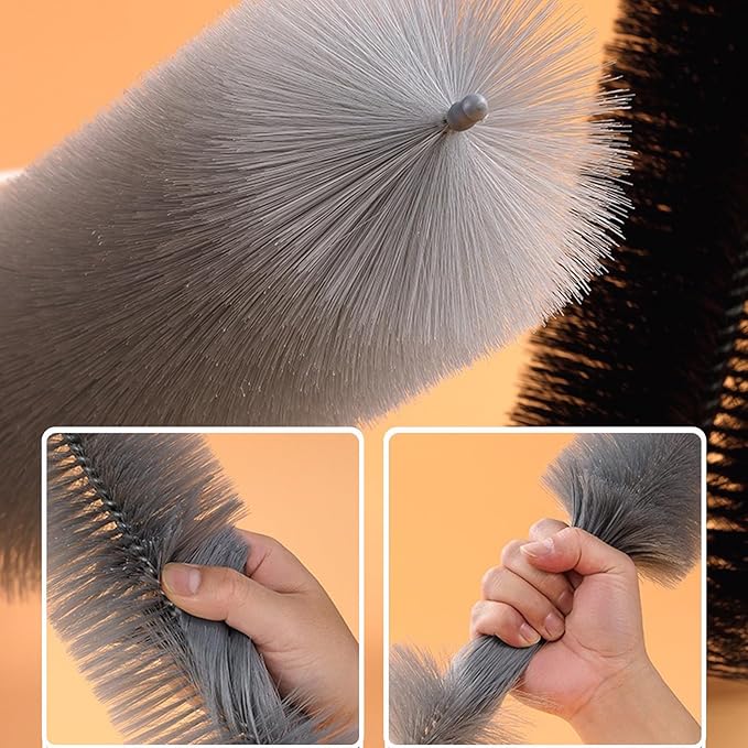 2 Pack Cobweb Dusters, Bendable Fan Cleaning Brush, Flexible Ceiling Fan Cleaner, Dusting Brush for Air Conditioning Shutters