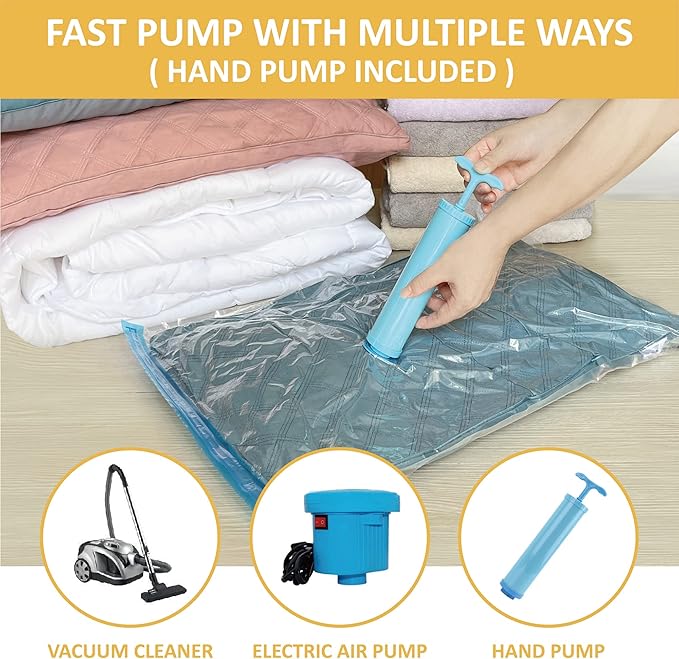 10 Medium Vaccum Storage Bags, Space Saver Vacuum Storage Bags Medium, Space Bags, Compression Vacuum Sealer for Clothes