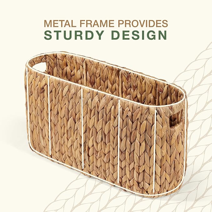 Toilet Paper Storage Basket, Toilet Paper Holder with Storage for Up to 8 Rolls, Coastal Bathroom Decor, Rattan Bathroom Accessories