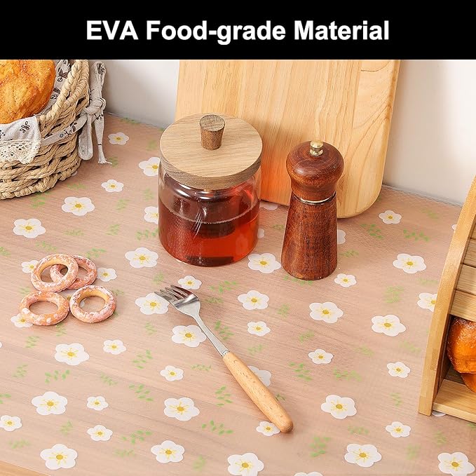 Cooyes Shelf Liner – Premium Non-Adhesive Cabinet & Drawer Liner for Kitchen – Waterproof Shelf Paper with Modern Pattern – Durable EVA Cabinet Mat – Easy to Cut （12" W x 360" L）