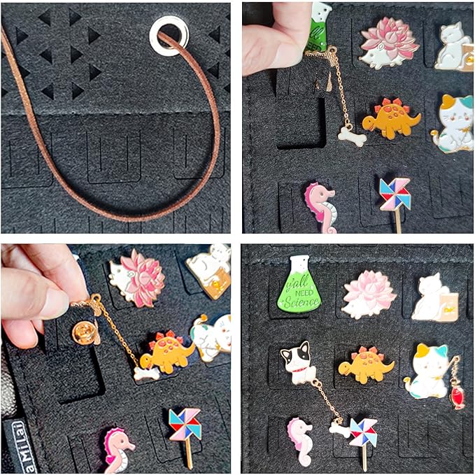2 PCS M-96 Slots Wall Hanging Brooch Pin Organizer,Pins Collection Display Case,Brooch Collection Storage Holder(Not Include any Accessories)