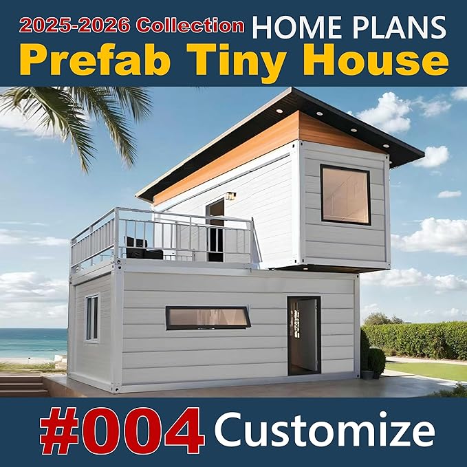 Incustom#004 Plan for Tiny Houses to Live in for Adults prefab Homes Foldable Container Modular Mobile Home casas prefabricadas para Vivir 2 Floors 2 bedrooms