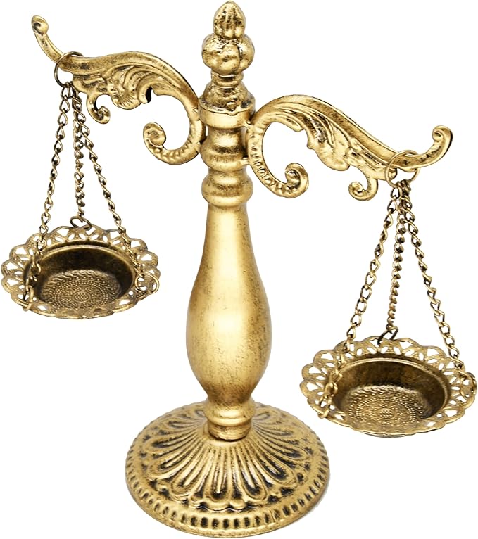 Owlgift Jewelry Stand Necklace Holder, Metal Jewelry Display Holder, Earrings and Bracelet Storage Organizer, Bronze Color Libra Design for Bangles, Necklaces, Bracelets, Rings, Earrings and Watch