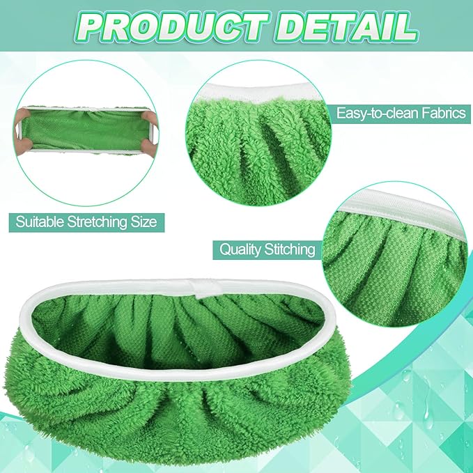 Nuogo 8 Pack Reusable Wet Mop Pads Refills Compatible with Swiffer Sweeper Mops Household Cleaning Washable Mop Pads for Wet & Dry Use (Mop is Not Included)