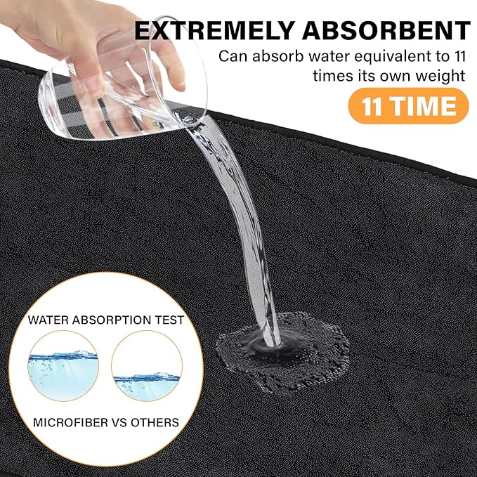 Shiny Bath Wipes Shower Cleaning Cloth, Super Absorbent Bath Towels, Shower Doors Drying Towels, Streak Free Glass Window Car Mirror Microfiber Cleaning Cloths (1, 16"X24")