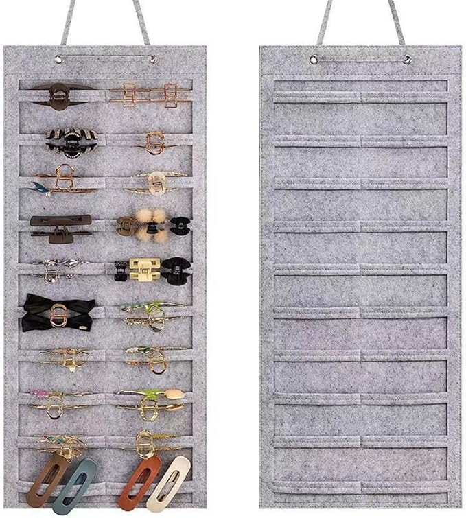 Hanging Claw Clip Organizer for Women Large Capacity Hair Bows Holder Hair Accessories Storage for Sunglasses, Hair Clips, Jewelry, Headbands, Claw Clips Organizer