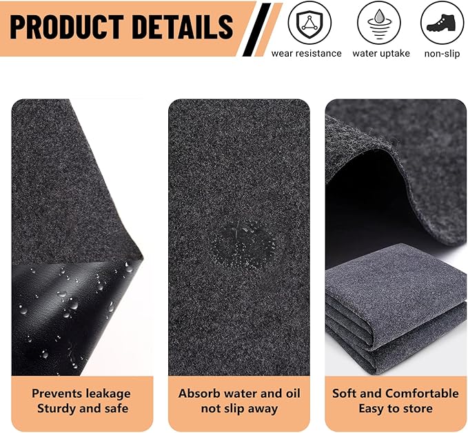 8 x 6.2 FT Outdoor Storage Shed Floor Mat Waterproof Garden Shed Flooring Mat Washable Carport Furniture Dustproof Anti-Slip Pad for Protect Shed Flooring from Wear - Tool Shed Not Include