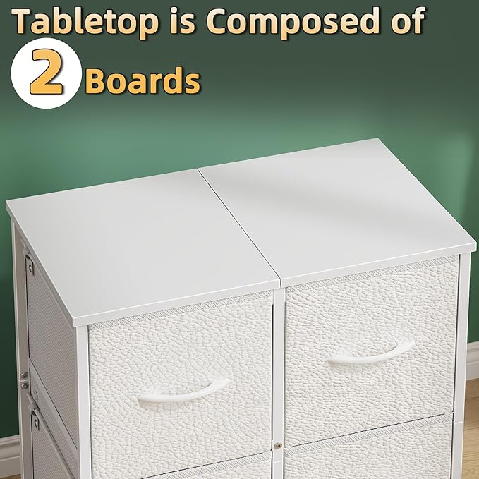 4 Drawer Lateral File Cabinet, Mobile Filing Cabinet for Large Printer, Home Office Functional Small Office Storage Cabinet & Printer Stand, Fits Letter/A4, White