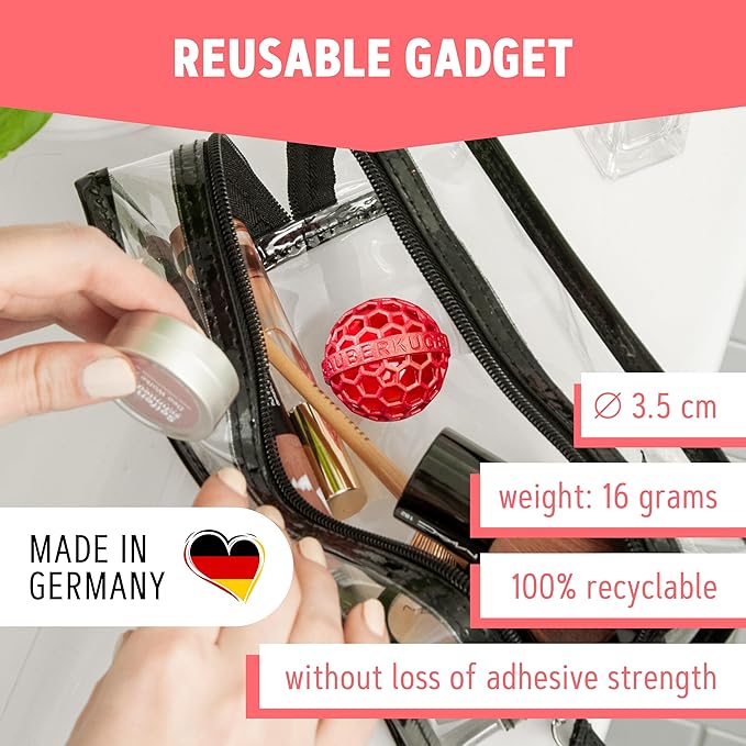 Sauberkugel® for the bag | Petrol | Reusable Bag Cleaner for Handbags, Wallets and Backpacks | Collect Dirt, Crumbs & Lint | Silicone & PVC Free (3.5cm)
