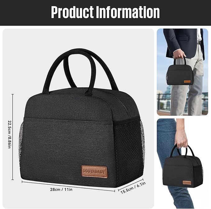 Lunch Bag Women/Men Lunch Box Women/Men (black)