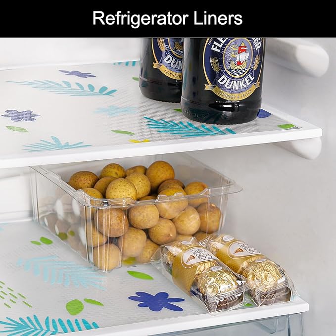 Cooyes Shelf Liner – Premium Non-Adhesive Cabinet & Drawer Liner for Kitchen – Waterproof Shelf Paper with Modern Pattern – Durable EVA Cabinet Mat – Easy to Cut （17.5" W x 78.7" L）