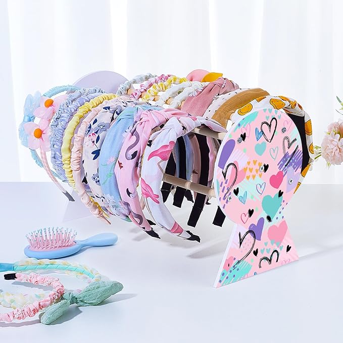 Basumee Headband Holder - Hair Accessories Organizer for Girls' Headbands, Hair Hoops, and Room Decors