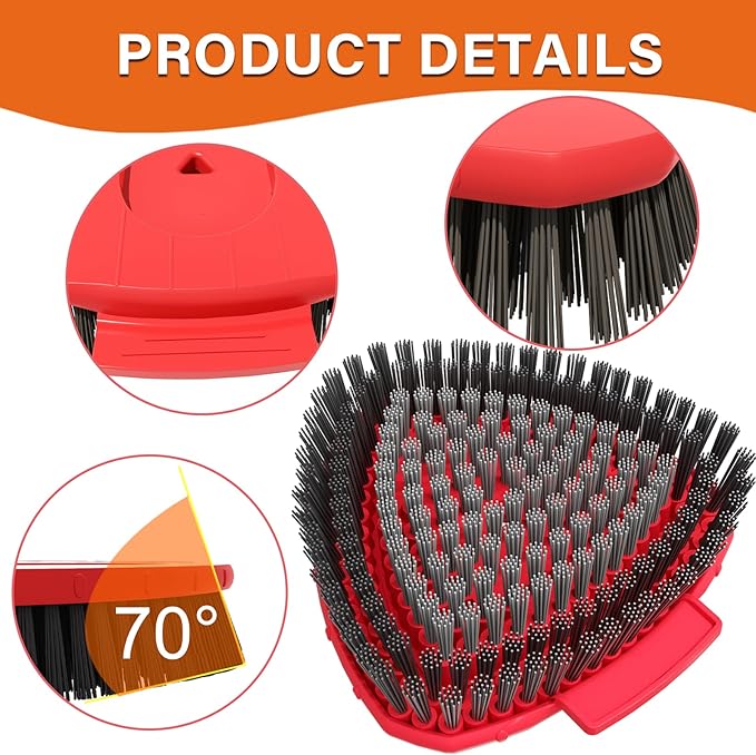 Scrub Brush Mop Head Replacement Compatible with O Cedar EasyWring 1 Tank Spin Mop,New Upgrade Stiff Bristle Shower Brush Scrubbing Brush Cleaning Brush for Bathroom, Kitchen, Tub, Tile