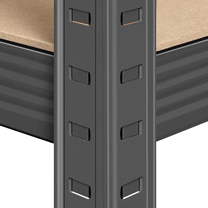 Topeakmart 5-Tier Garage Storage Shelving Unit Adjustable Metal Shelves Heavy Duty Utility Shelves Storage Racks-Dark Gray, 35.5 x 16 x 71 Inch