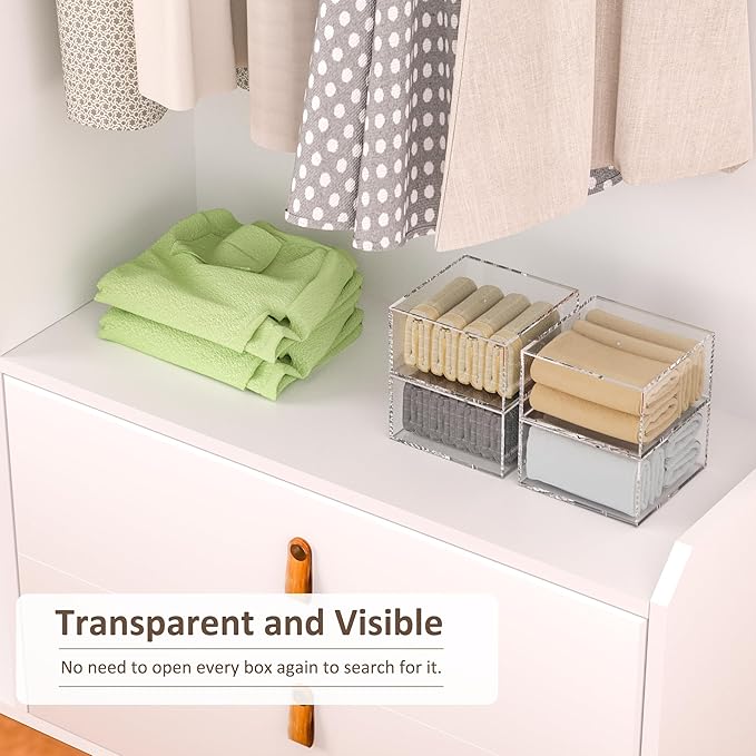 3 Layers Clear Square Acrylic Belt Organizer for Closet, Belt Holder for Accessories, Scarves, Ties, Jewelry, Bracelets-Space-Saving Storage Solution