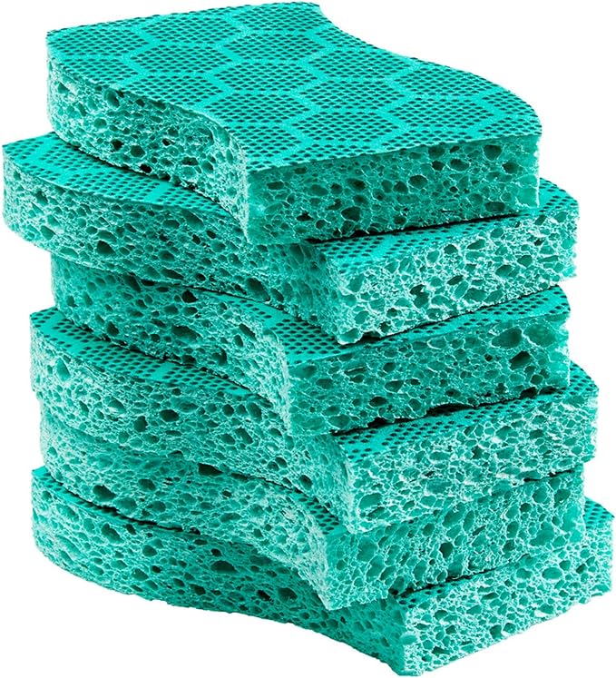 Scotch-Brite Odor Resist Heavy Duty Scrub Sponge, Dishwasher-Safe Kitchen sponges for Serious Scrubbing, Multipurpose Dish Sponge for Stuck-On Messes, 6 Scrubbing Sponges (Pack of 2)
