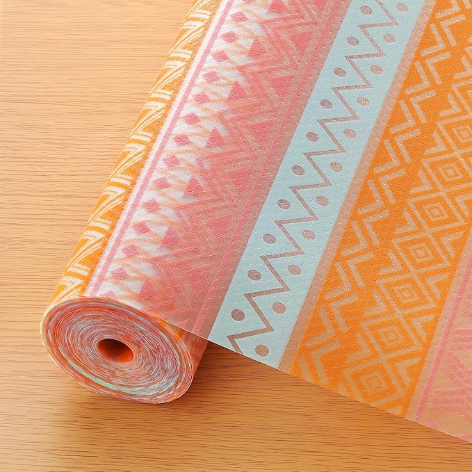 Cooyes Drawer and Shelf Liner, Non-Adhesive Shelf Liners for Kitchen Cabinets, Thick Strong Grip Mats for Desk, Shelves, Bathroom Drawers, Fridge, Cabinet Protection（17.5" W x 197" L）