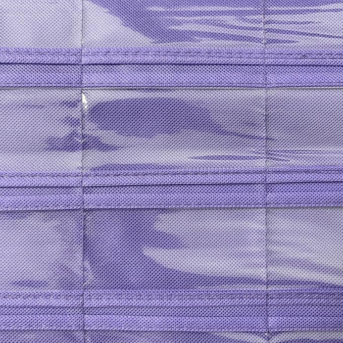 1 Pack Hanging Jewelry Organizer 80-Pocket Dual-sided Jewelry Storage for Earring Necklace Bracelet Ring Travel Holder, Purple