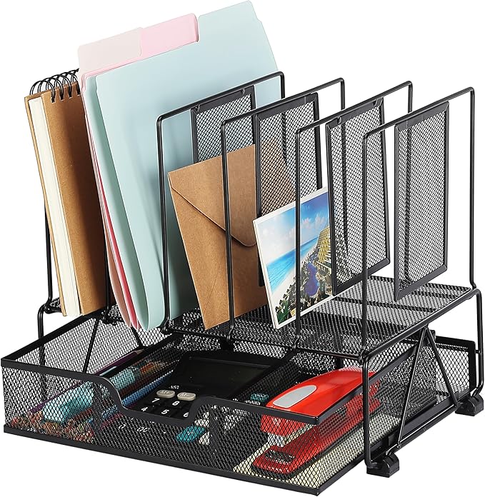Mr. Pen- Mesh Desk Organizer with Drawer, Office Desk Organizers and Accessories, Desktop & Desk File Organizer