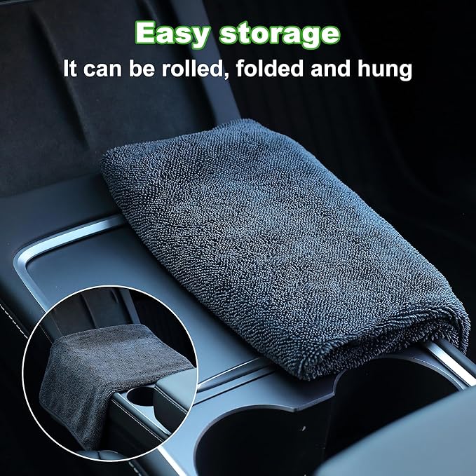 JOYMOOP Microfiber Towels for Cars, 2 Pack 63" x 29.5" Car Drying Towel, Dark Gray Reusable Car Towel, Quick Drying Car Microfiber Cleaning Cloth for RVs, SUVs, Trucks