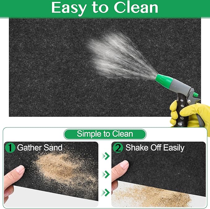 ToLanbbt Outdoor Storage Shed Floor Mat, 5 x 3 FT Waterproof Carport Mat, Washable Furniture Pad with Non Slip Backing for Dust, Oil, Protection, Storage Shed Not Included