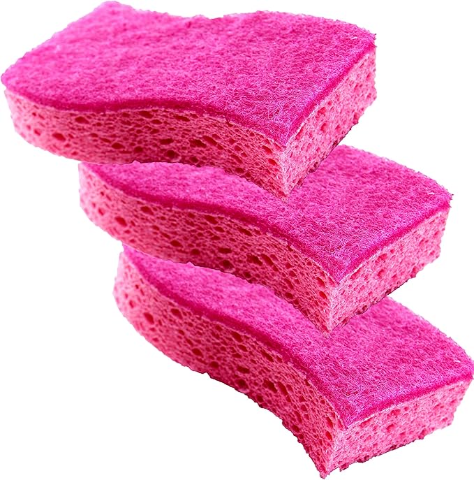 Scotch-Brite Gentle Clean Delicate Scrub Sponges, for Washing Dishes and Cleaning Kitchen, 3 Scrub Sponges (Pack of 2)