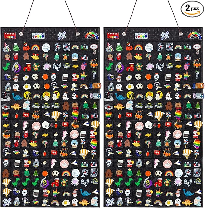 Collector Pin Board,Pin Collections Storage Holder,Enamel Pin Hanging Display Board,Pin Board For Pins Collection,Pin Holder Display For Wall,Enamel Pin Organizer Display Case(170 Slots,Black+Black)