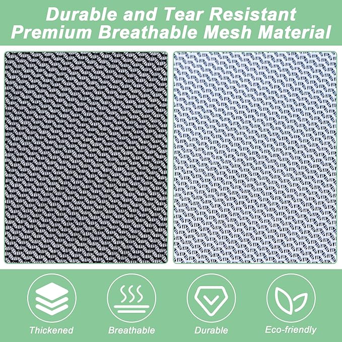 2 Pack Mesh XL Laundry Bags,Machine Washable Dirty Clothes Organizer with Drawstring and ID Tag, Large Laundry Hamper Liner Enough to Laundry Essentials forTravel(24"x 36",Black+White)