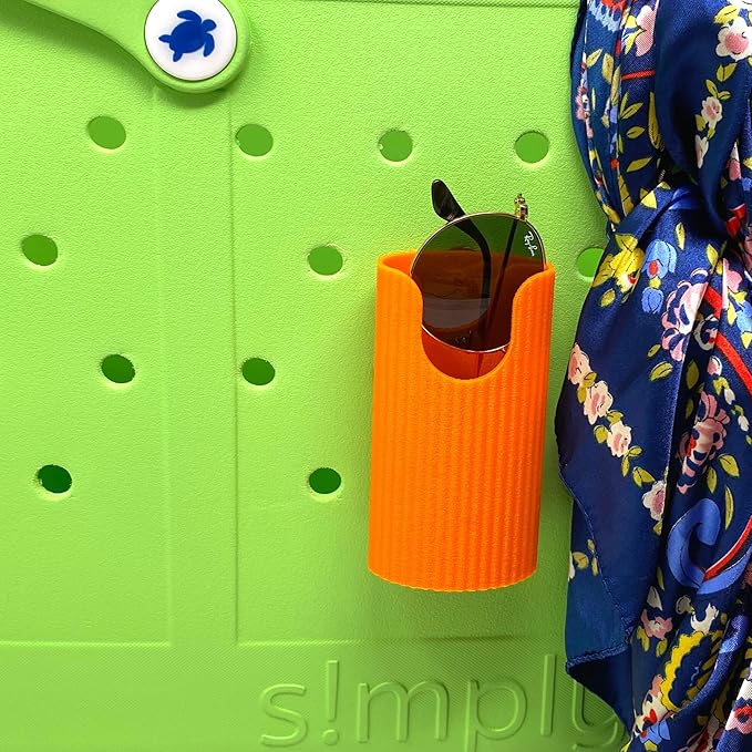 Sunglasses Holder Accessories - Premium Collection - Decorative Accessories & Organizers - Made in USA (Orange)
