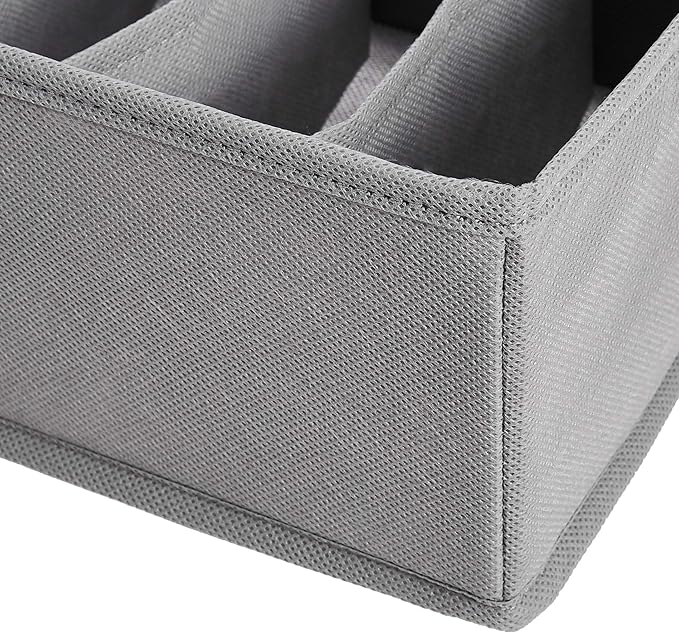 Amazon Basics Underwear Dresser Drawer Organizers, Gray | Pack of 2