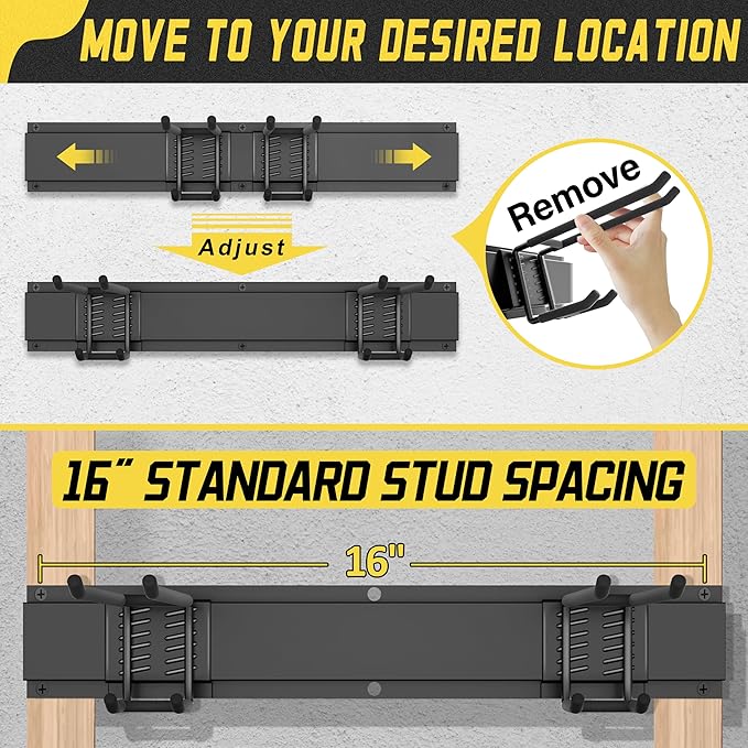 Garage Wall Organizer,15Pack Carries 675 lbs,Garden Tool Organizer 48in With Large Storage Space,Easy Assembly, Sturdy Design,for Efficient Tool Storage Garage Organization | Carries 675 lbs, Easy Assembly, Sturdy Design, Garage Organization