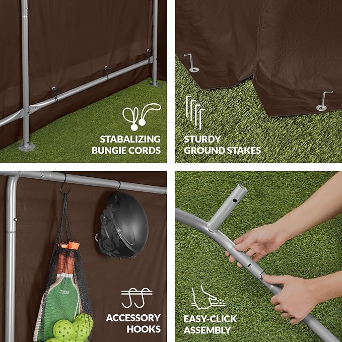 Best Choice Products 10x8ft Outdoor Storage Shed, Carport, Canopy Shelter, Dual Doors & Windows, Metal Frame, Weather-Resistant, Perfect for Storing Motorcycle, Bike, Garden Tools – Brown