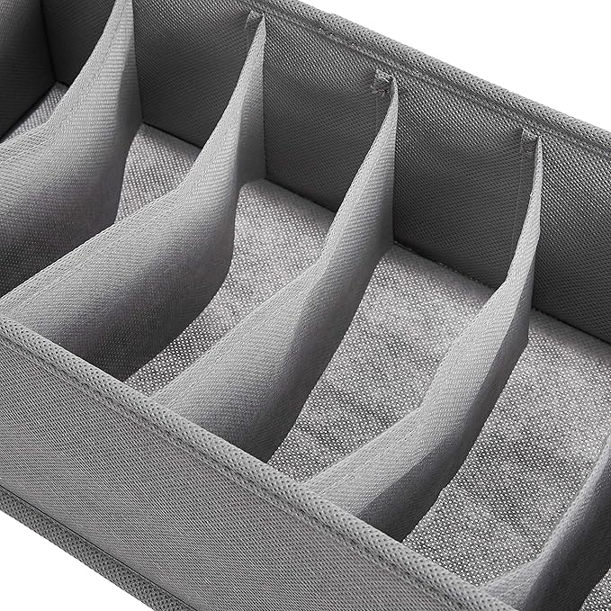 Amazon Basics Underwear Dresser Drawer Organizers, Gray | Pack of 2
