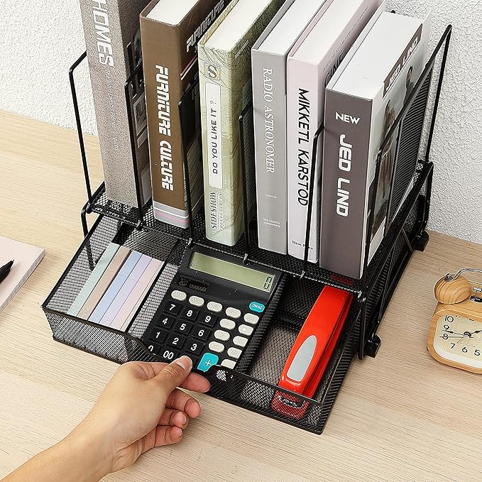 Mr. Pen- Mesh Desk Organizer with Drawer, Office Desk Organizers and Accessories, Desktop & Desk File Organizer